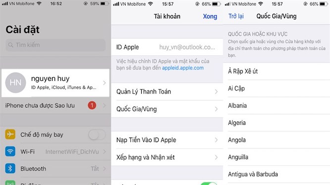 Đổi nhanh vùng quốc gia để tải những ứng dụng mới mẻ