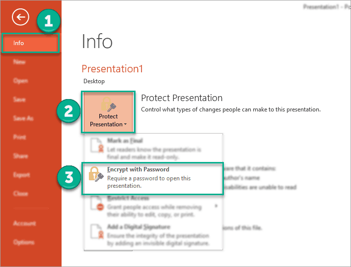 Cách tạo mật khẩu file PowerPoint 
