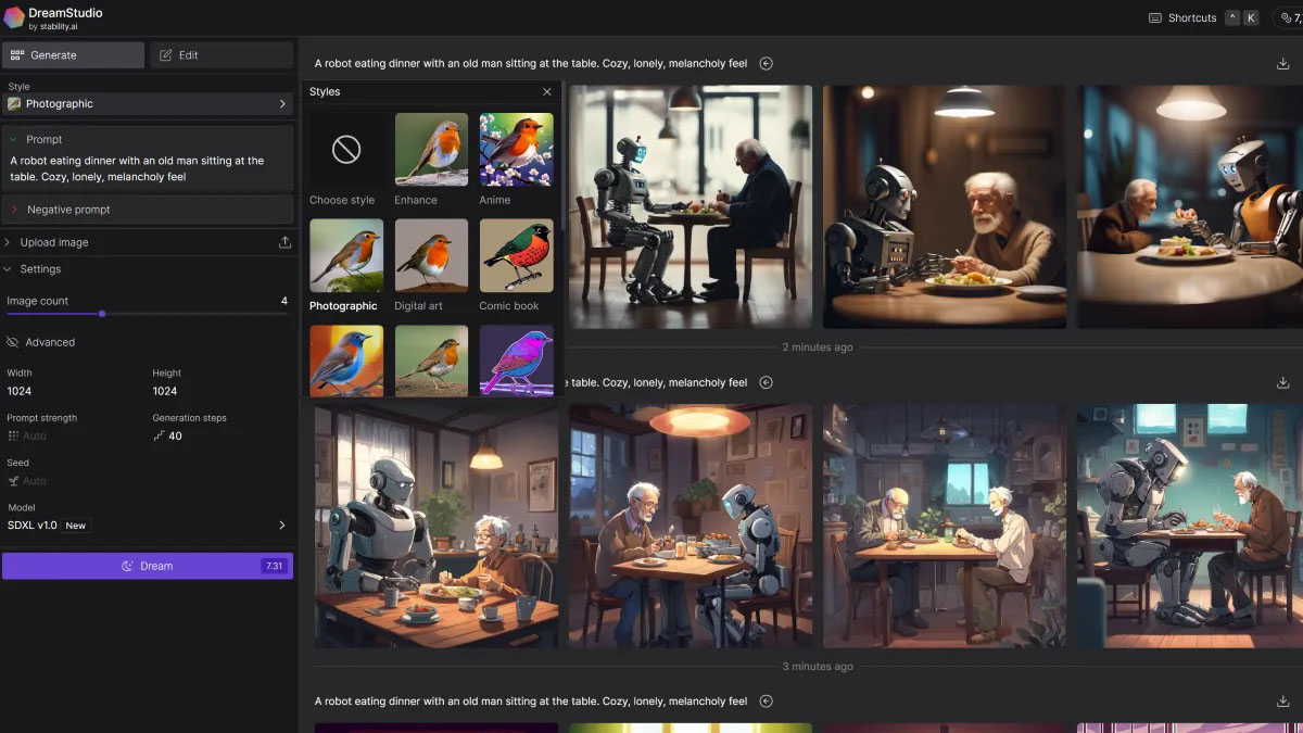 AI Art trình tạo nghệ thuật bằng AI miễn phí