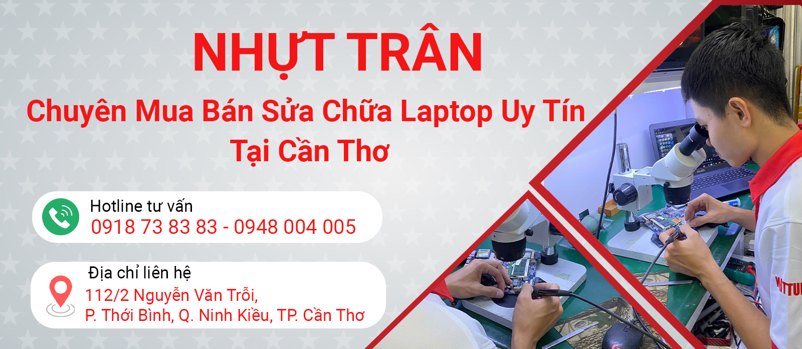 Nhựt Trân chuyên sửa chữa laptop uy tín tại Cần Thơ