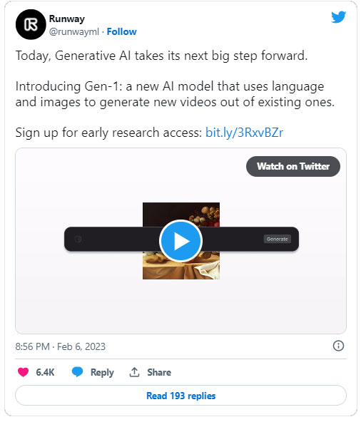Ra mắt Gen-1: Mô hình AI tạo video từ văn bản mới