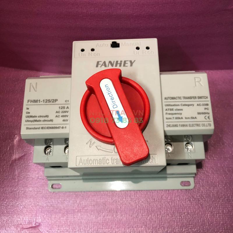 Bộ chuyển đổi nguồn tự động loại CHUYỂN CHẬM 125A hàng chính hãng FANHEY 1 pha
