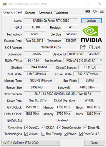 Bạn cũng có thể dùng GPU-Z từ TechPowerUp thay thế Bạn cũng có thể dùng GPU-Z từ TechPowerUp thay thế