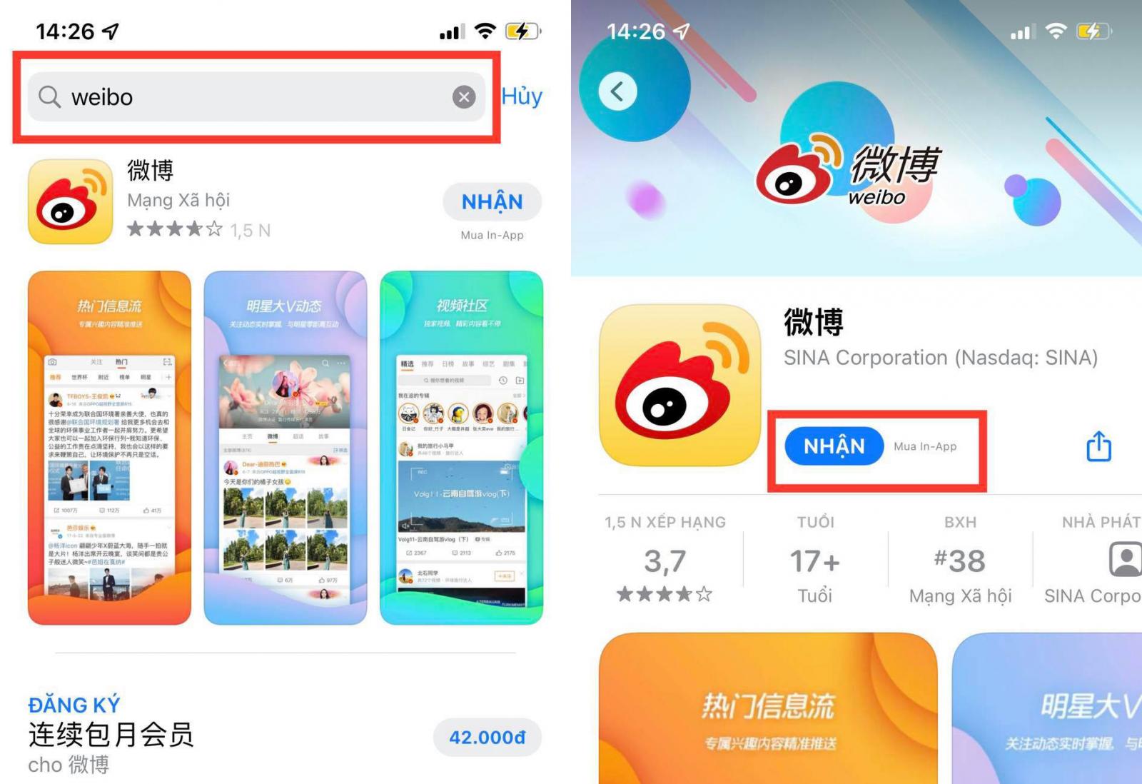 Hướng dẫn cách tải, đăng ký Weibo bằng Tiếng Việt - Hướng dẫn cách tải Weibo trung quốc trên điện thoại
