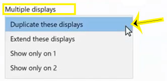 Duplicate these displays