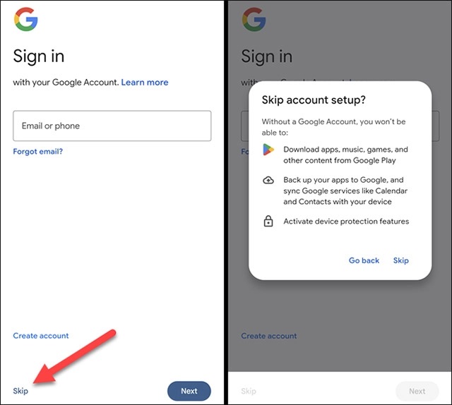 Bạn có thể sử dụng Android mà không cần tài khoản Google không? Bạn có thể sử dụng Android mà không cần tài khoản Google không?