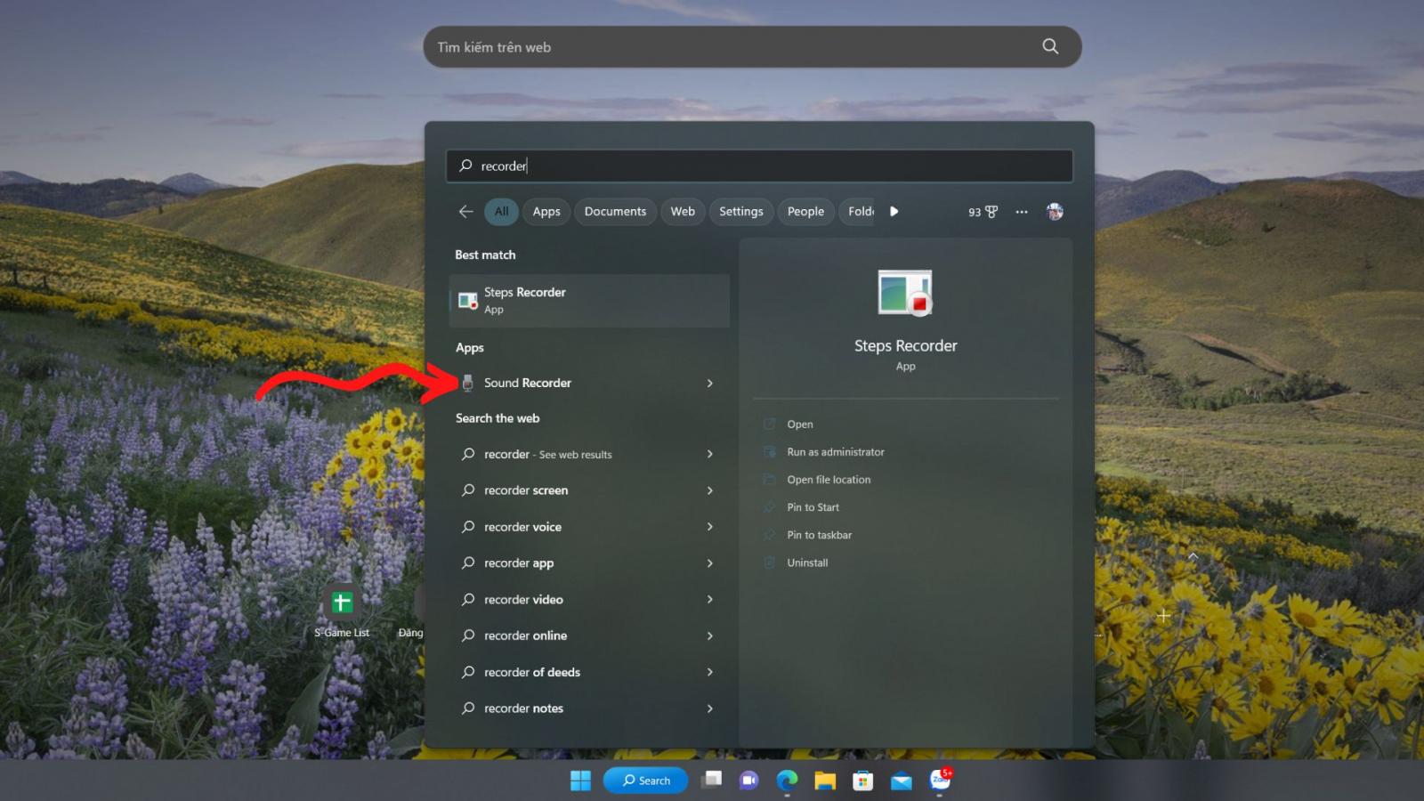 Cách ghi âm trên laptop Windows 11 bằng ứng dụng Sound Recorder