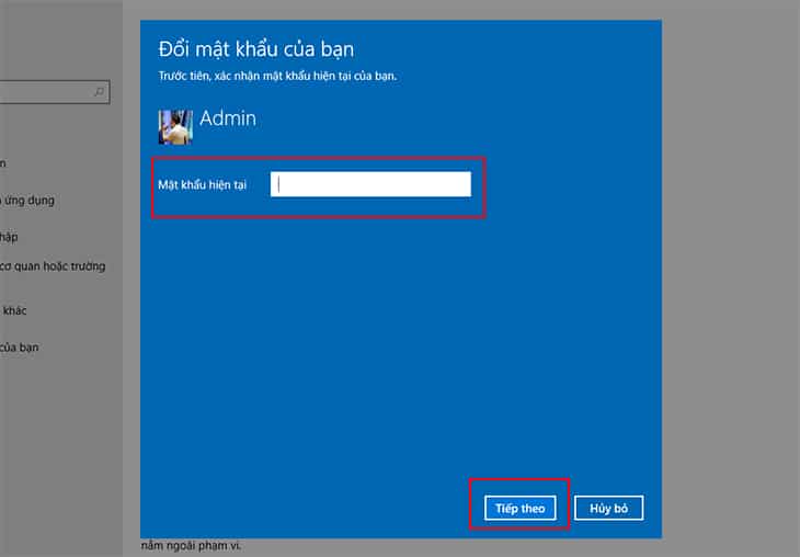 Cách đội mật khẩu cho máy tính Win 10 + Bước 4