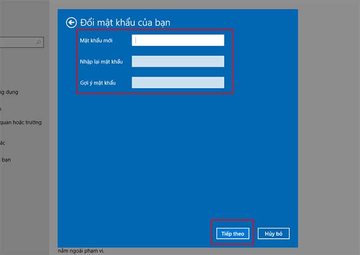 Cách đội mật khẩu cho máy tính Win 10 + Bước 5