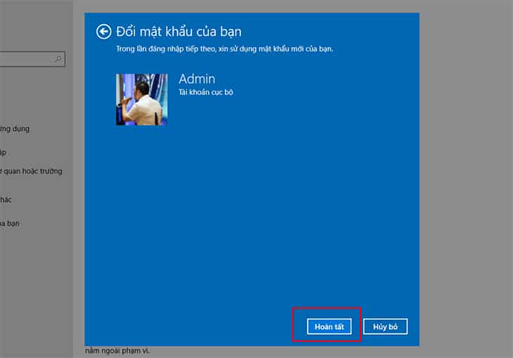 Cách đội mật khẩu cho máy tính Win 10 + Bước 6