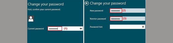 Cách đội mật khẩu cho máy tính Win 8 và 8.1 + Bước 3