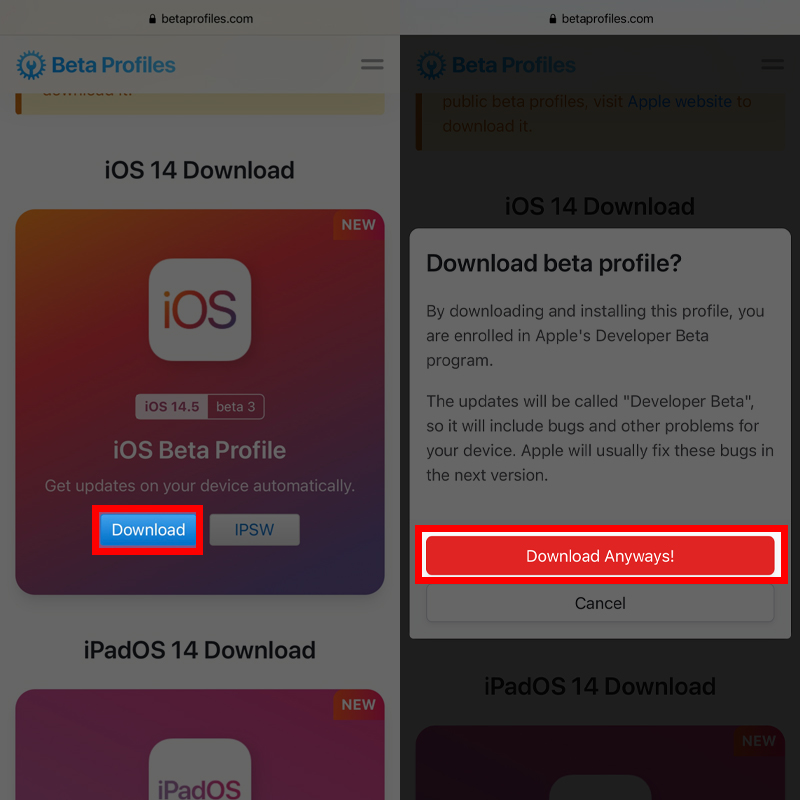 Cập nhật iOS 14.5 Beta 3 bước 1 Cập nhật iOS 14.5 Beta 3 bước 1