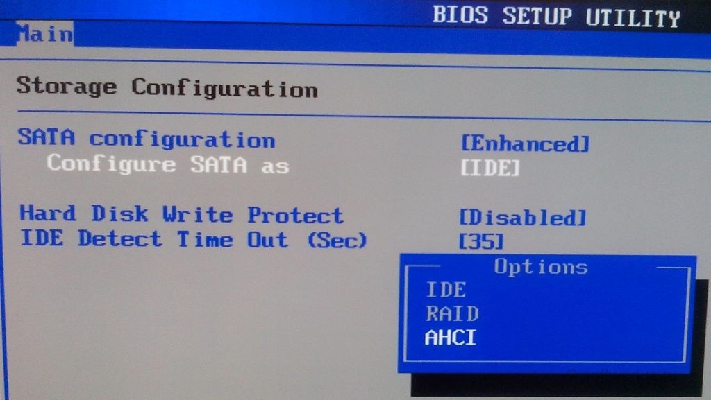 Cấu hình lại cài đặt ổ SSD