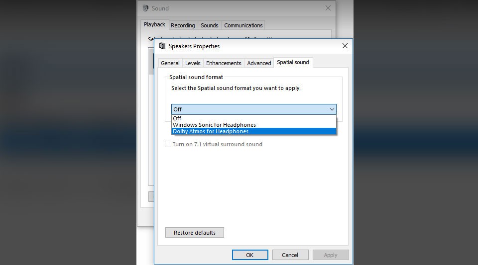 Bật Spatial Sound trong Windows 10 Bật Spatial Sound trong Windows 10