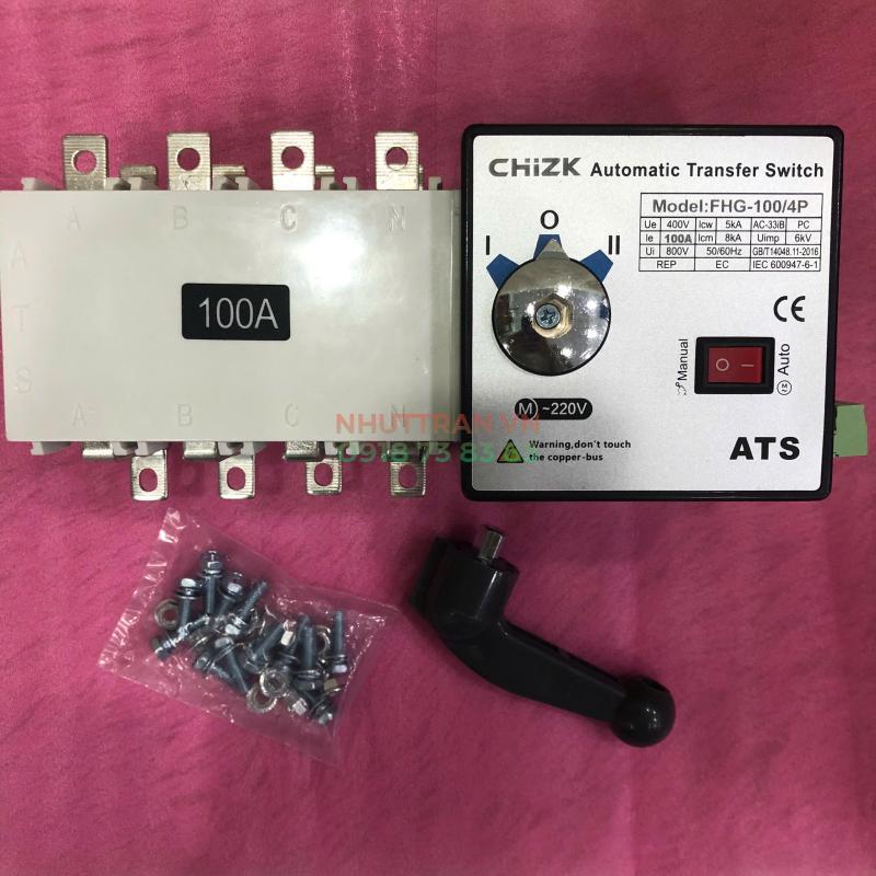 ATS CHIZK 4 phase 2P 220v FHG - 100A / 4P chuyển chậm CHIZK