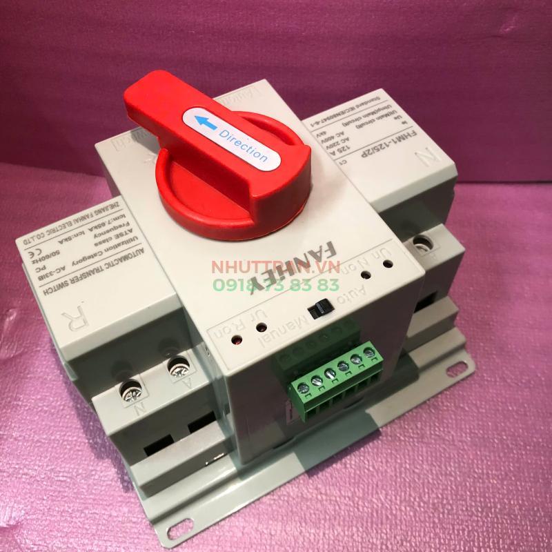 Bộ chuyển đổi nguồn tự động loại CHUYỂN CHẬM 125A hàng chính hãng FANHEY 1 pha
