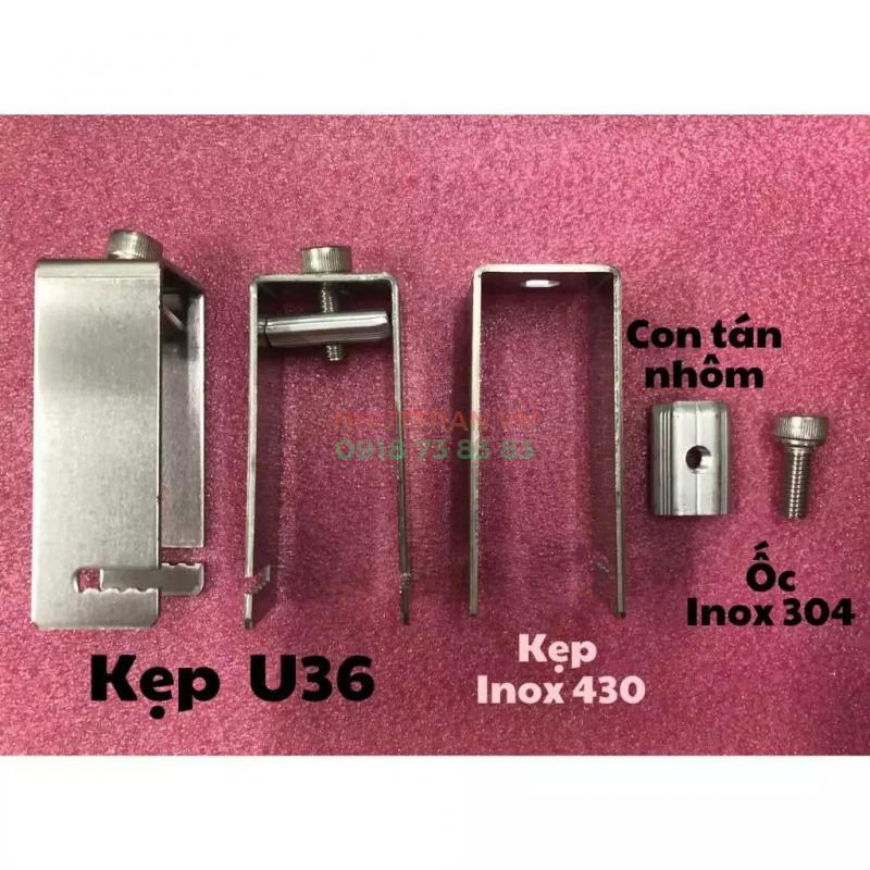 Kẹp U dưới Tấm pin Năng Lượng Mặt Trời U36 loại Inox 430