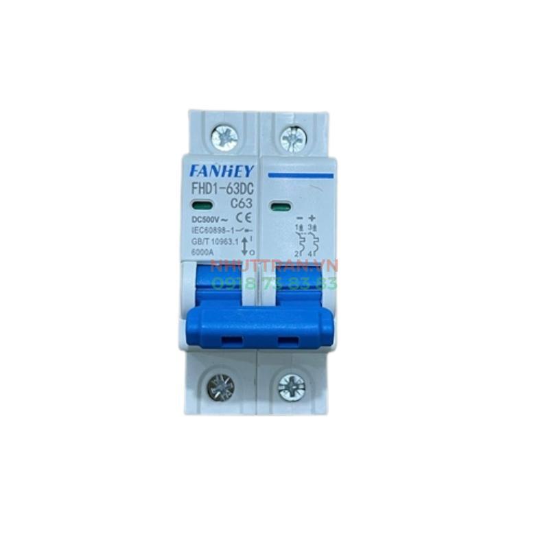 MCB DC FANHEY 500VDC 2P 63A