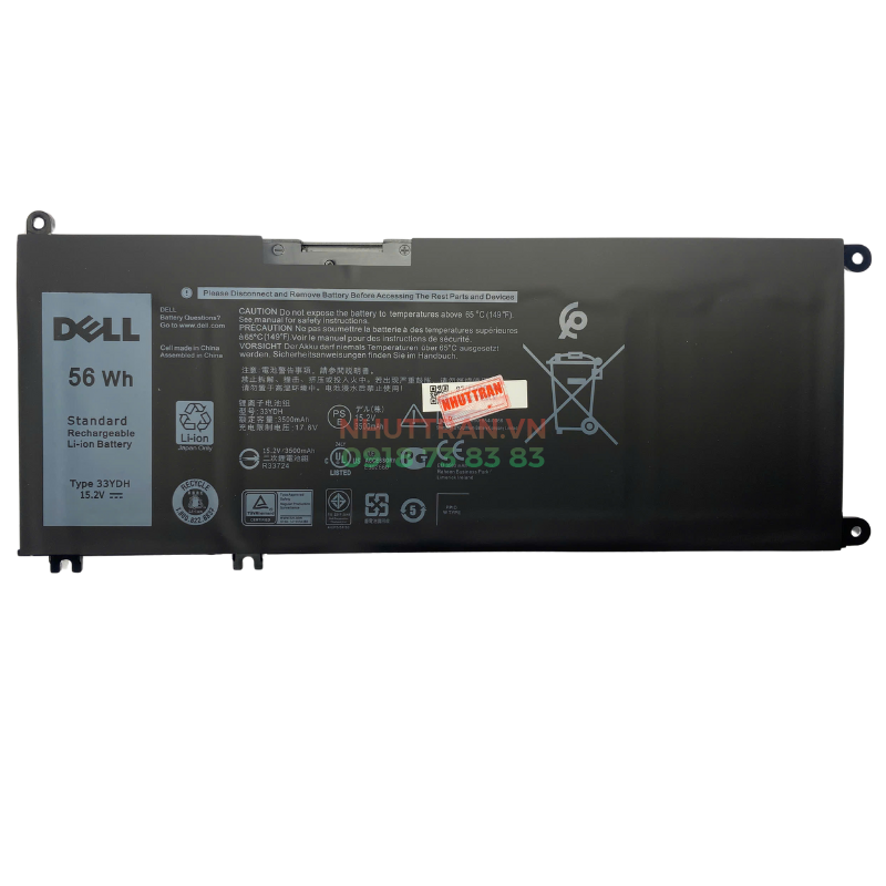 Pin Dell Inspiron 15 7570 7573 7577 7586 33YDH 56W Zin