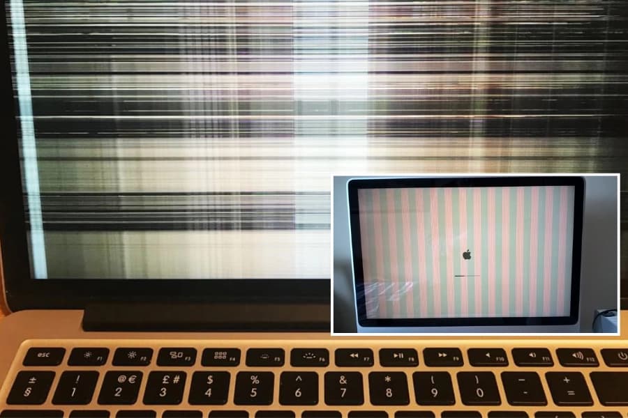 Lỗi màn hình Macbook hiển thị sọc ngang, sọc dọc, đứt nét