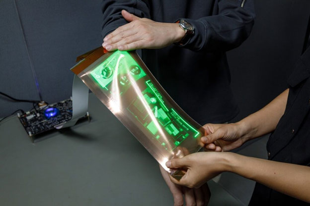 màn hình rất co giãn hiển thị gam màu RGB