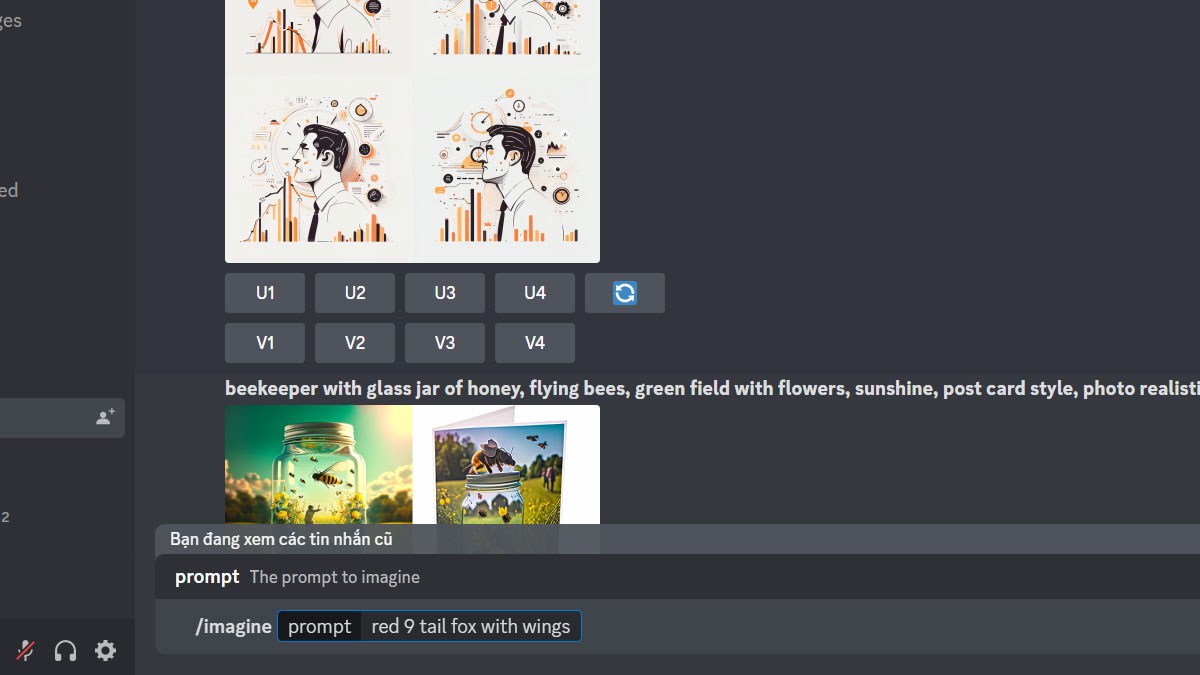 Nhập từ khóa sau từ prompt