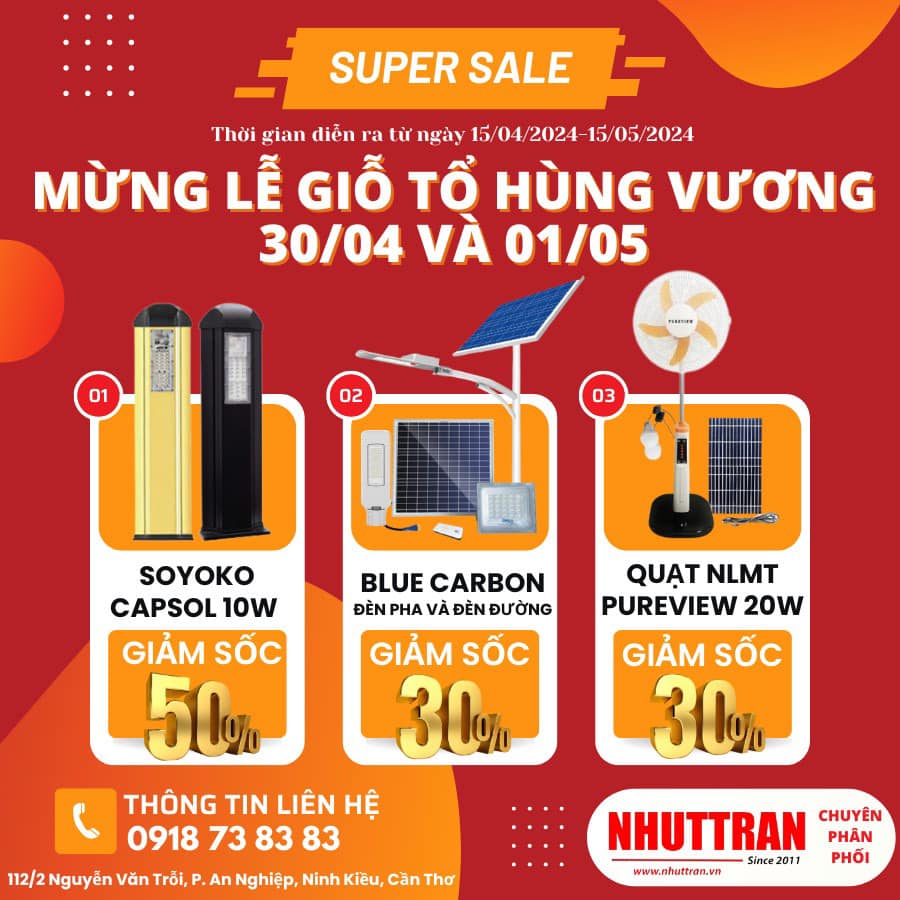super sale mừng lễ giỗ tổ hùng vương, 30/04 và 01/05