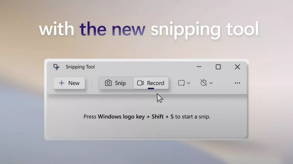 Snipping Tool có tính năng quay video màn hình Snipping Tool có tính năng quay video màn hình