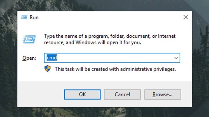 Kiểm tra bằng Command Prompt