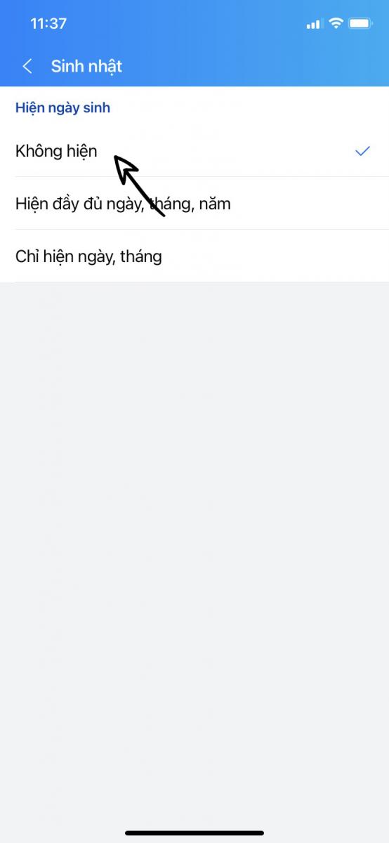 chọn không hiện chọn không hiện