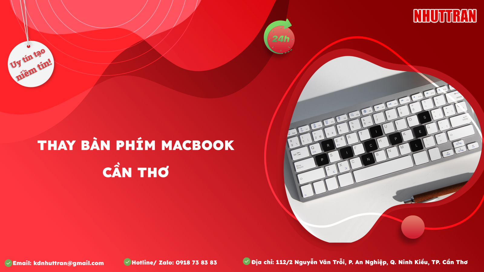 Dịch vụ thay bàn phím Macbook Cần Thơ tại Nhựt Trân
