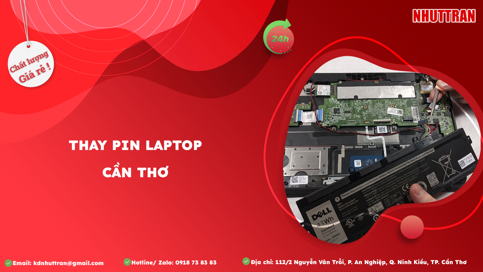 Thay Pin Laptop Cần Thơ lấy liền Thay Pin Laptop Cần Thơ lấy liền