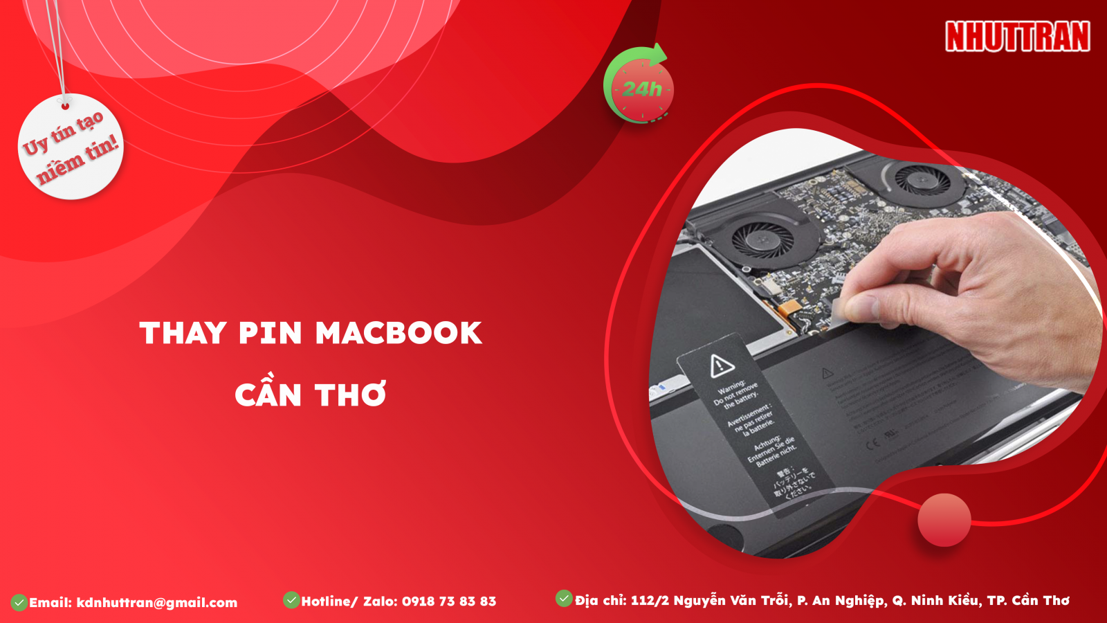 Thay pin MacBook Cần Thơ tại Nhựt Trân