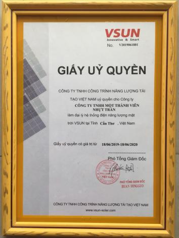 Nhựt Trân chính thức đại lý của VSUN tại Cần Thơ