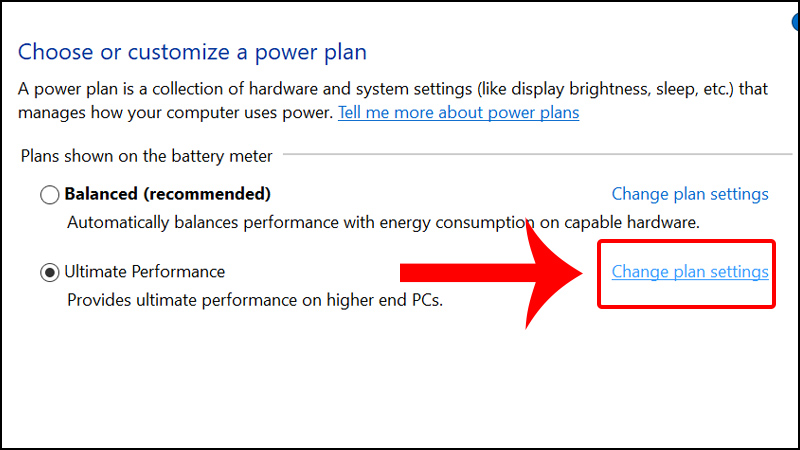 Bước 2: Nhấn vào Change Plan Settings. Bước 2: Nhấn vào Change Plan Settings.