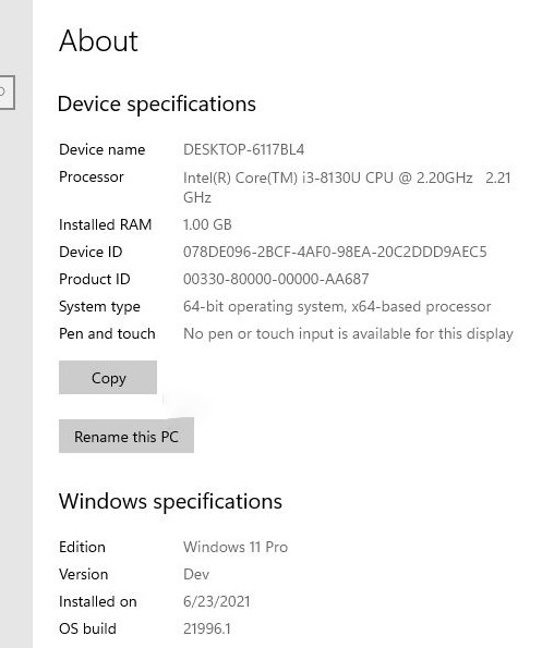 Cài đặt thành công Windows 11 trên máy ảo với RAM 1GB
